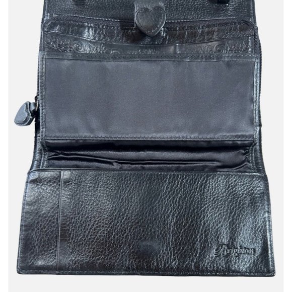 Brighten Large Black and Brown Wallet with Checkbook Holder - Picture 5 of 10